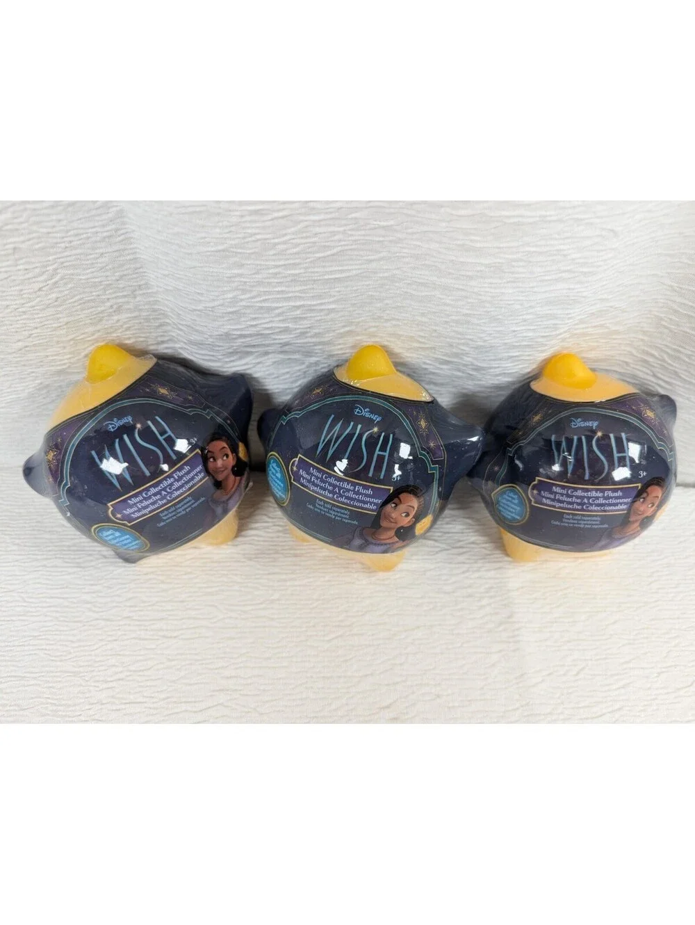 x3 - Disney - WISH - Mystery Star Capsule - Mini Collectible Plush - 3 Pack